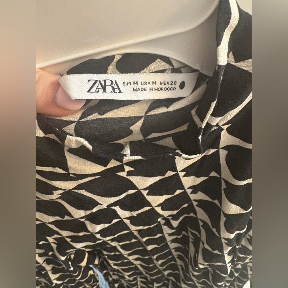 Zara Long Printed Midi Dress Bloggers Favorite Size Medium - Picture 3 of 6